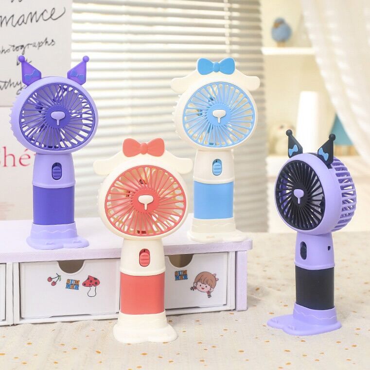 پنکه شارژی فانتزی «پَریناز» مدل کاراکتری،کرومی و هولدر موبایل