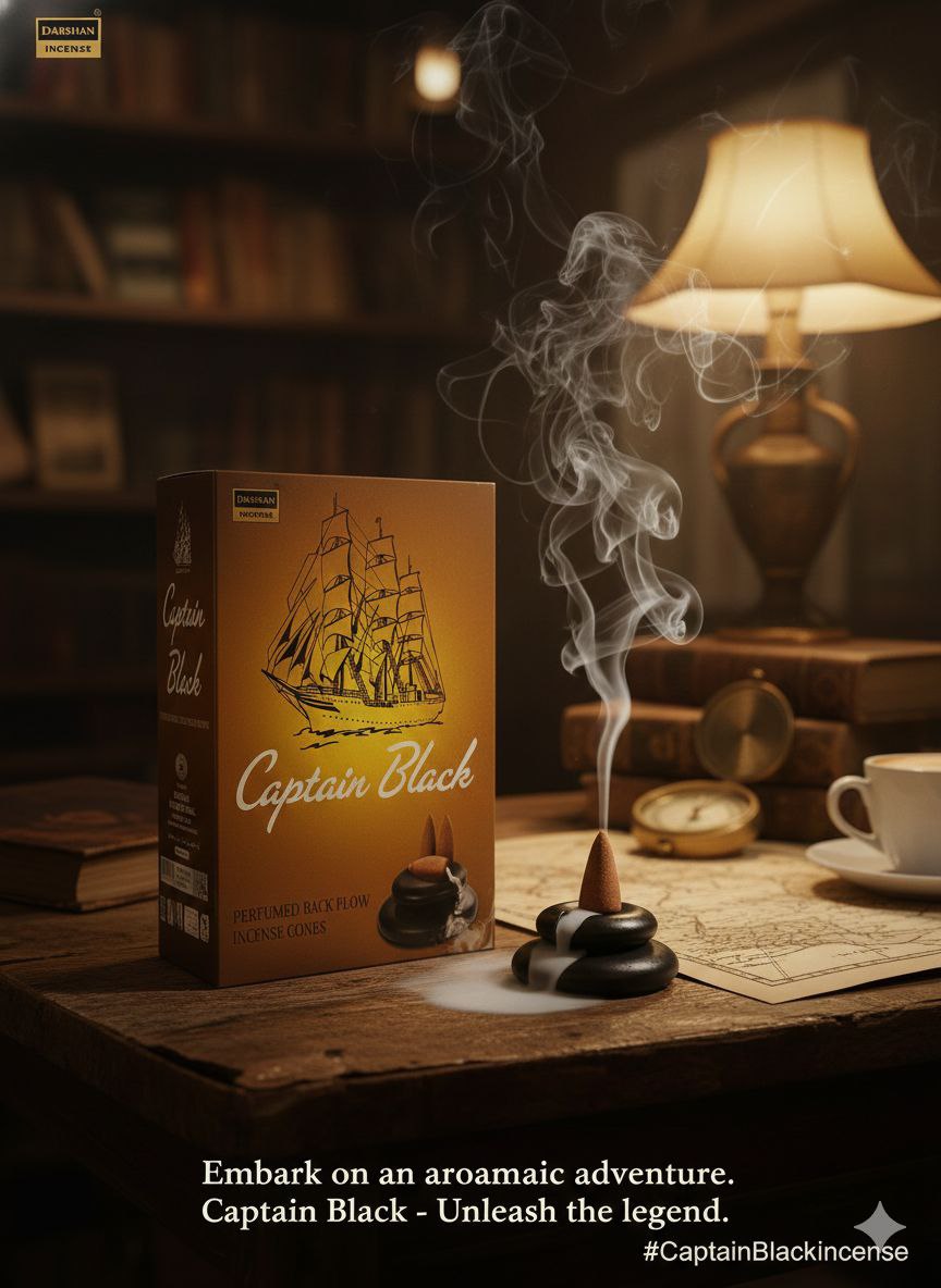 عود آبشاری کاپتان بلک برند دارشان Darshan