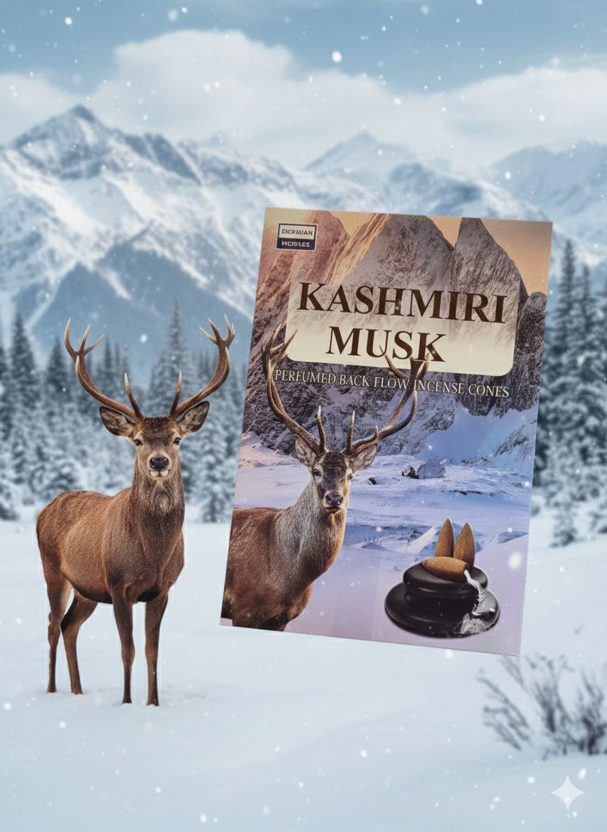 عود آبشاری رایحه مشک کشمیری Kashmiri Musk برند دارشان Darshan