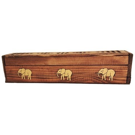 جاعودی چوبی جعبه ای طرح فیل با مخزن نگهداری عود