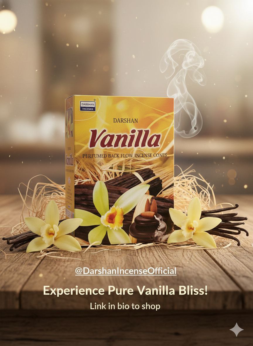 عود آبشاری رایحه وانیل Vanilla برند دارشان Darshan