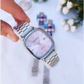 ساعت مچی کاسیو مدل اولدمانی بند فلزی استیل صفحه صورتی کد۲